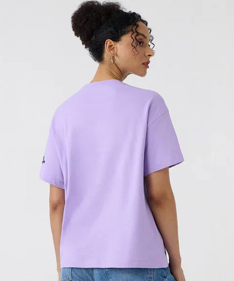 Ted The Stoner Lilac Women Oversized T-Shirts