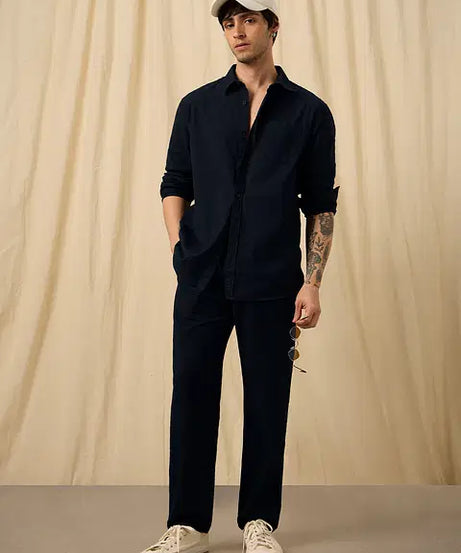 Solid Shirt Twilight Cotton Linen Shirts