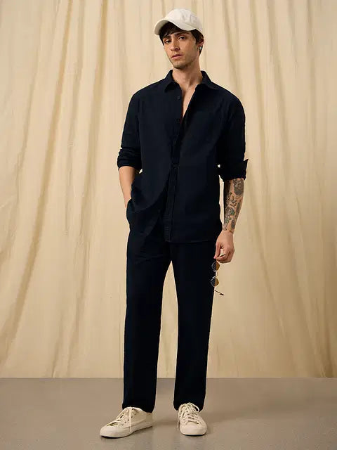 Solid Shirt Twilight Cotton Linen Shirts