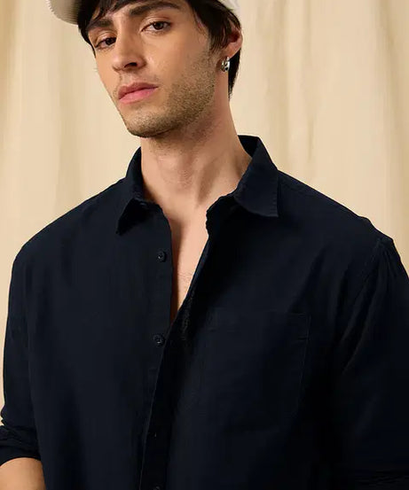 Solid Shirt Twilight Cotton Linen Shirts