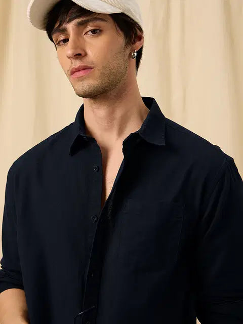 Solid Shirt Twilight Cotton Linen Shirts