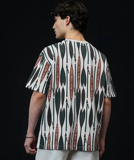 Textured Canyon Thread Oversized T-Shirts