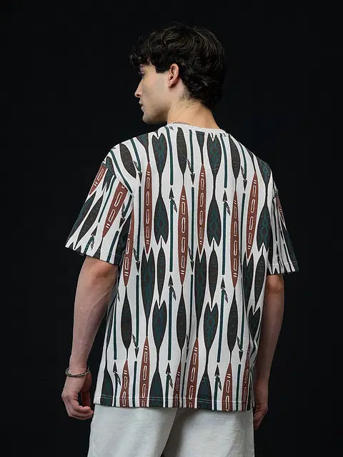Textured Canyon Thread Oversized T-Shirts