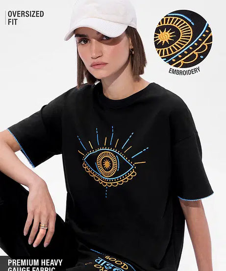 Evil Eye Women Oversized T-Shirts