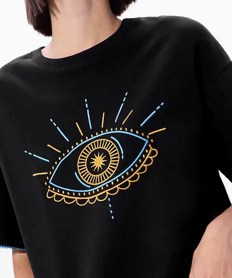 Evil Eye Women Oversized T-Shirts