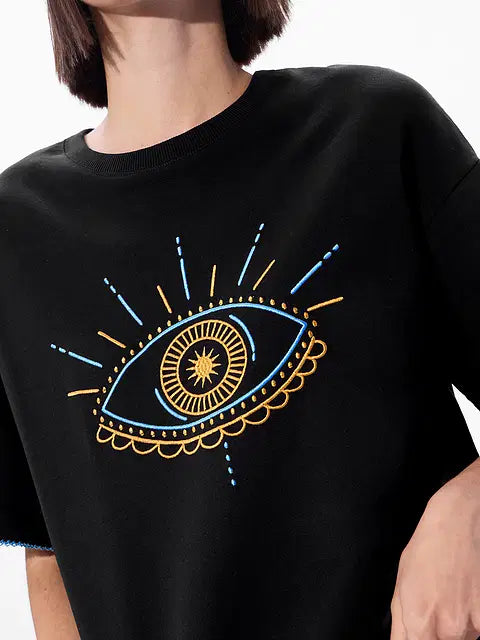 Evil Eye Women Oversized T-Shirts