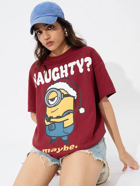 Minions Naughty Women Oversized T-Shirts