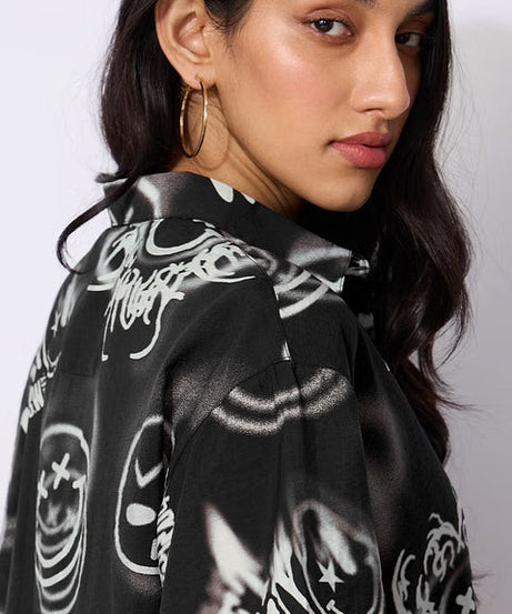 S.W.SMILEY Shadow Haze Women Holiday Shirts