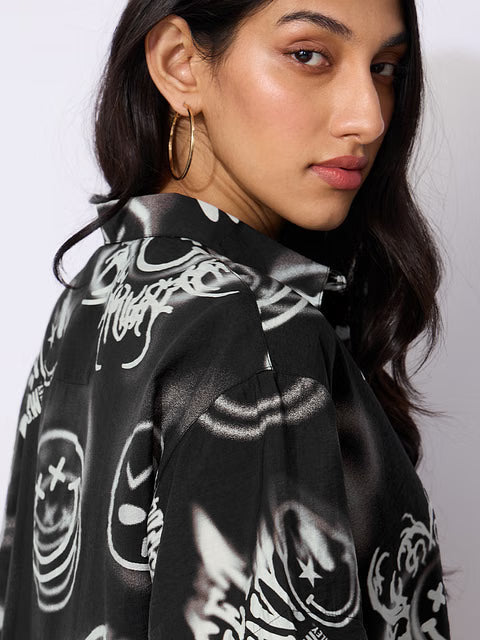 S.W.SMILEY Shadow Haze Women Holiday Shirts