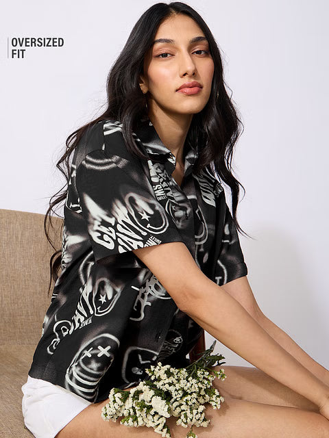 S.W.SMILEY Shadow Haze Women Holiday Shirts