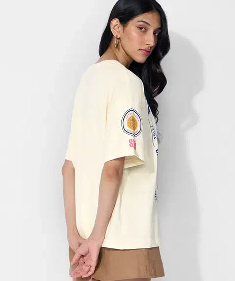 Smiley Toasted Smiles Women Oversized T-Shirts