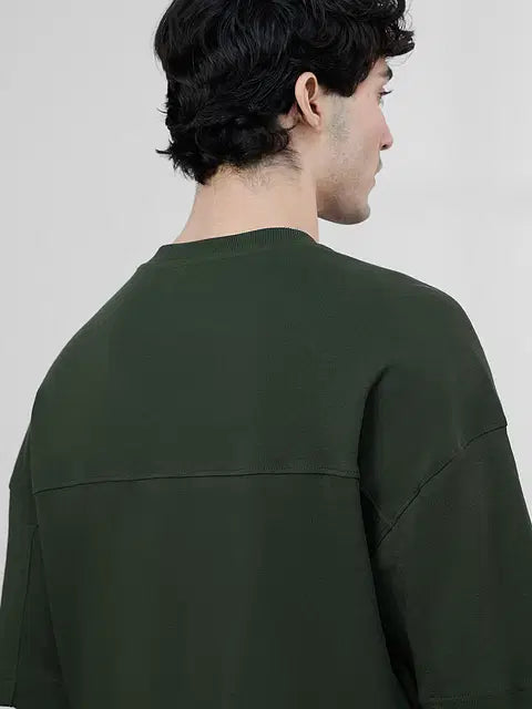 Varsity Olive Super Oversized T-Shirts