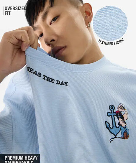 Popeye Seas The Day Oversized T-Shirts