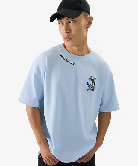Popeye Seas The Day Oversized T-Shirts