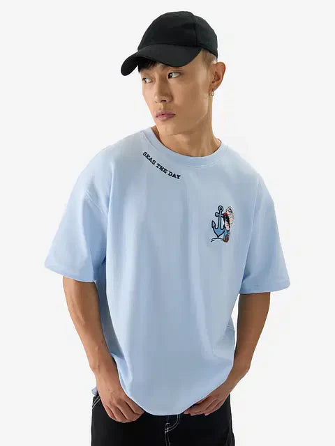 Popeye Seas The Day Oversized T-Shirts