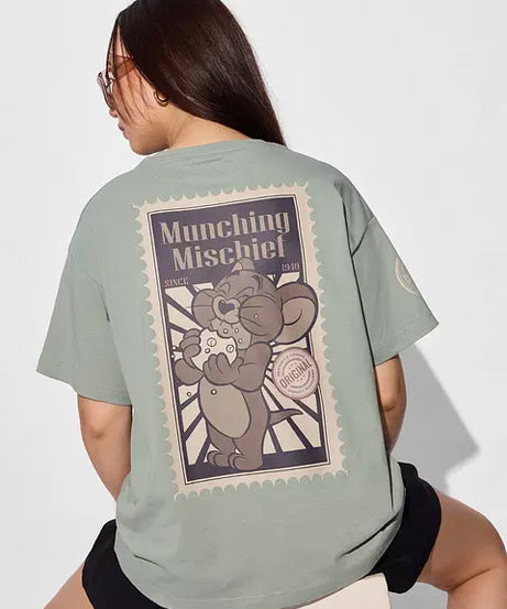 Munching Mischief Women Oversized T-Shirts