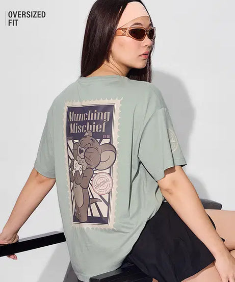 Munching Mischief Women Oversized T-Shirts