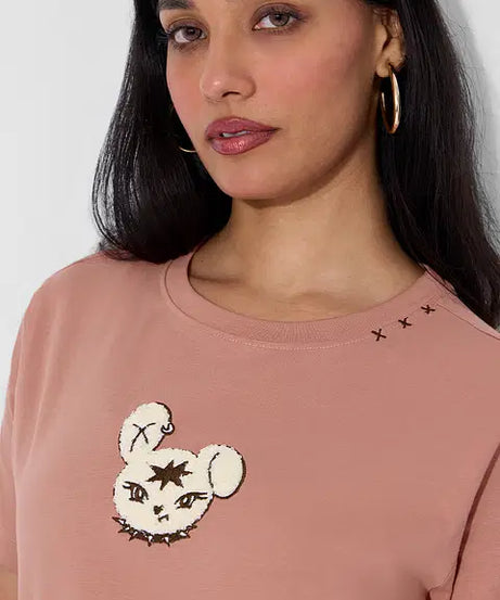 Pink Baddie Women Relaxed Fit T-Shirts