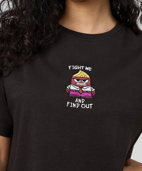 Inside Out Fight Me Women Relaxed Fit T-Shirts