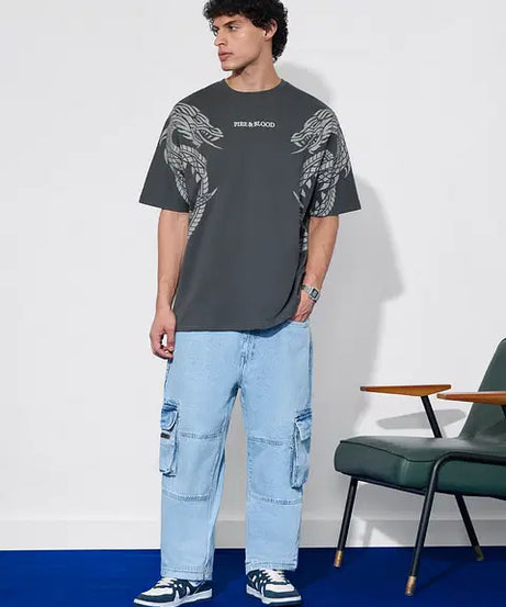 House Of The DragoN Fire & Blood Oversized T-Shirts
