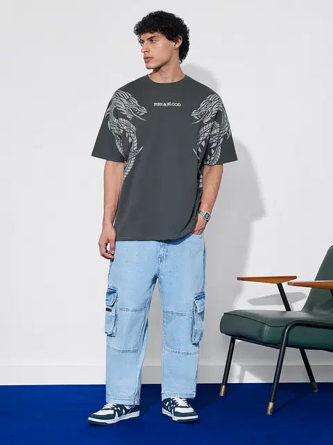 House Of The DragoN Fire & Blood Oversized T-Shirts