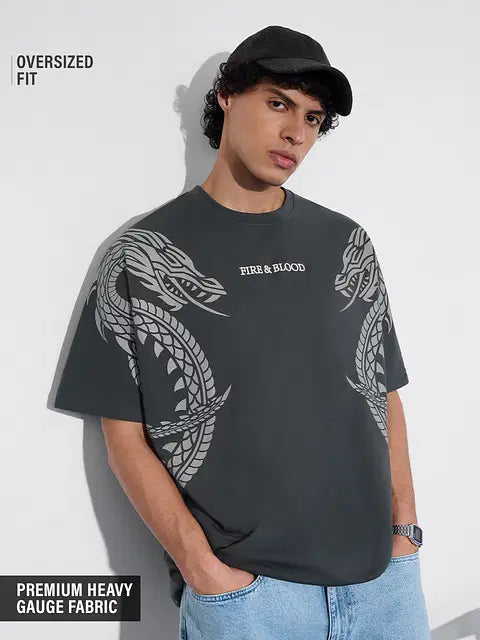 House Of The DragoN Fire & Blood Oversized T-Shirts