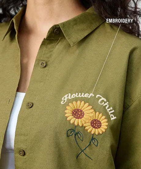 Flower Child Women Boyfriend Shirts