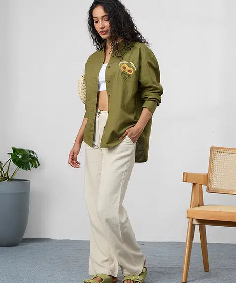 Flower Child Women Boyfriend Shirts