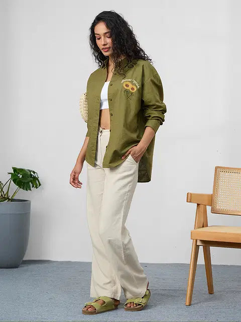 Flower Child Women Boyfriend Shirts