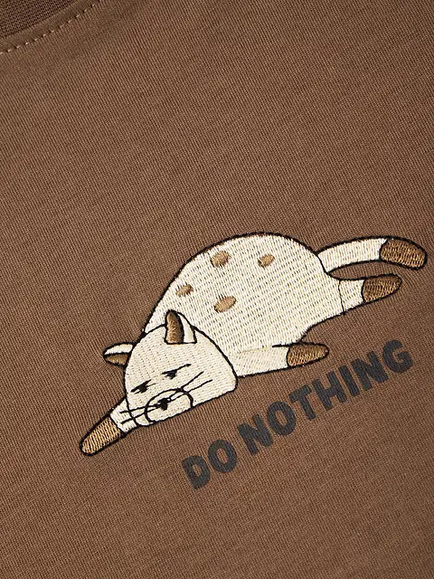 Printed T-Shirt Do Nothing Men Relaxed Fit T-Shirts