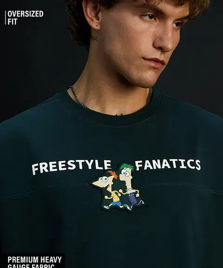 Phineas And Ferb Freestyle Fanatics Oversized T-Shirts