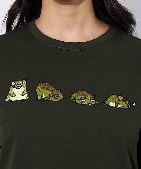 Tired Frog Women Relaxed Fit T-Shirts
