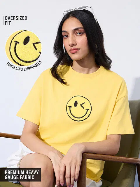 S.W.SMILEY Sunshine Women Oversized T-Shirts