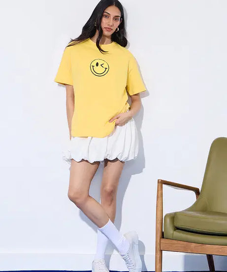 S.W.SMILEY Sunshine Women Oversized T-Shirts