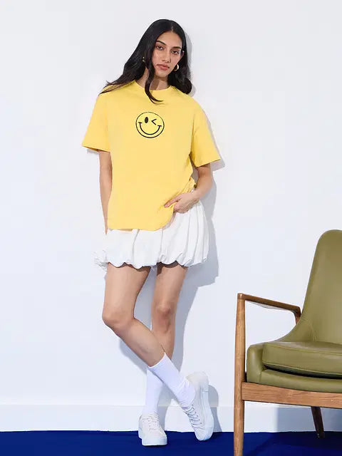 S.W.SMILEY Sunshine Women Oversized T-Shirts