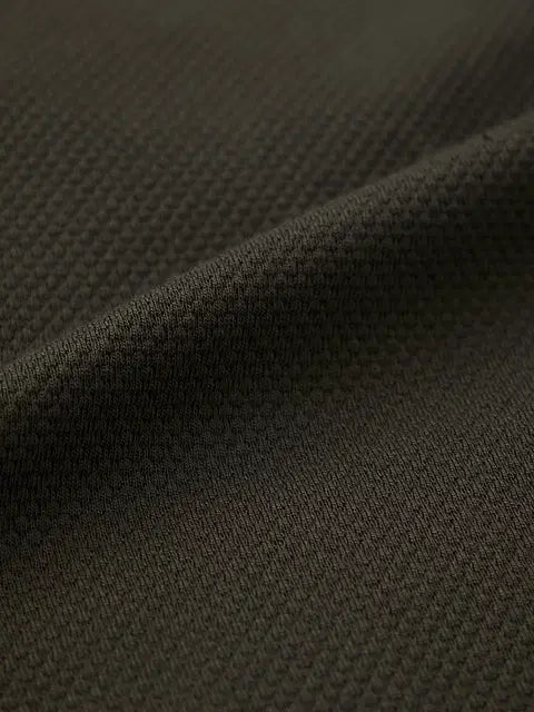 Textured Varsity  Olive Oversized Full Sleeve T-Shirts