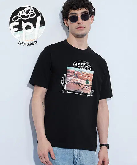Looney Tunes Beep Beep Men Relaxed Fit T-Shirts