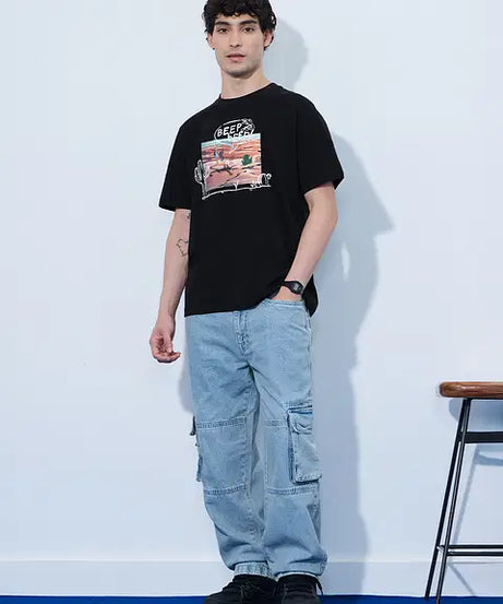 Looney Tunes Beep Beep Men Relaxed Fit T-Shirts