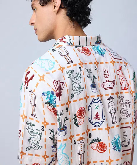 Mahjong Tiles Oversized Shirts