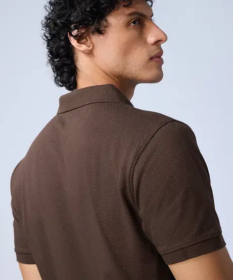 Popcorn Dark Mocha Zipper Polos