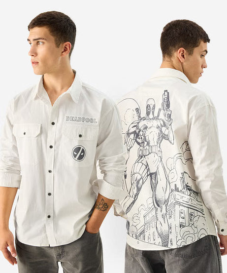 Deadpool Logo Men Utility Shirts