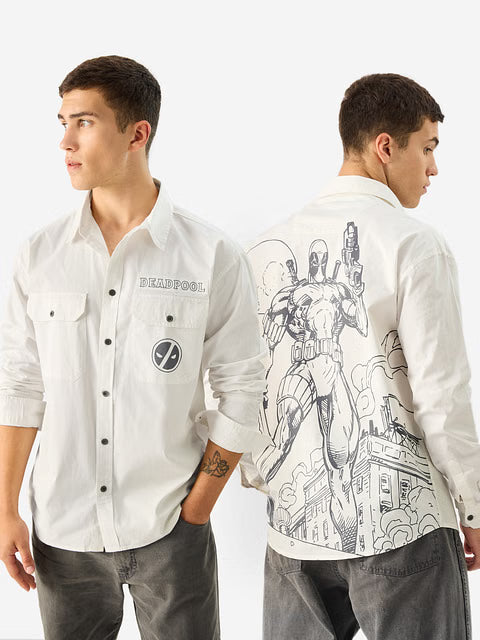 Deadpool Logo Men Utility Shirts
