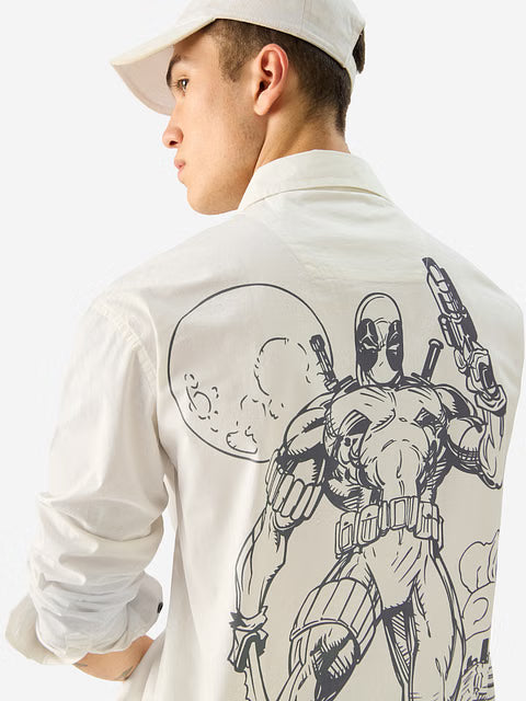 Deadpool Logo Men Utility Shirts