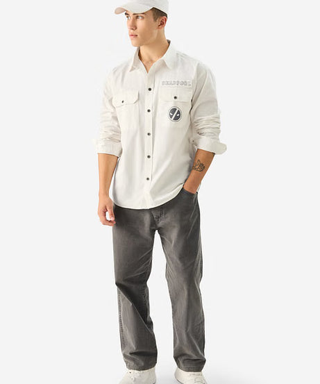 Deadpool Logo Men Utility Shirts