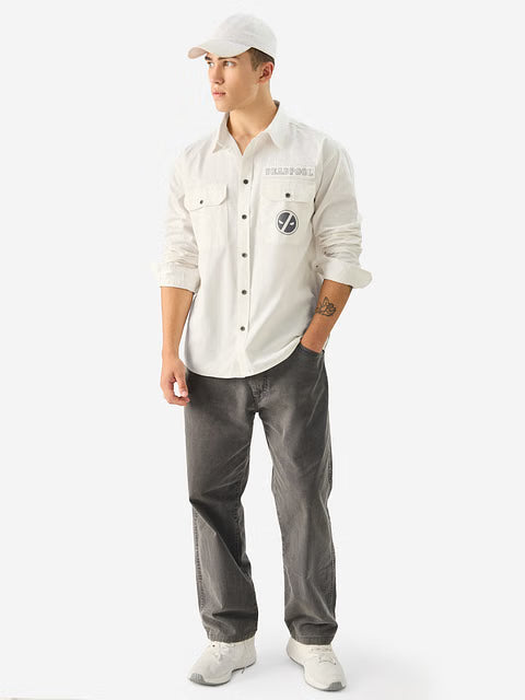 Deadpool Logo Men Utility Shirts
