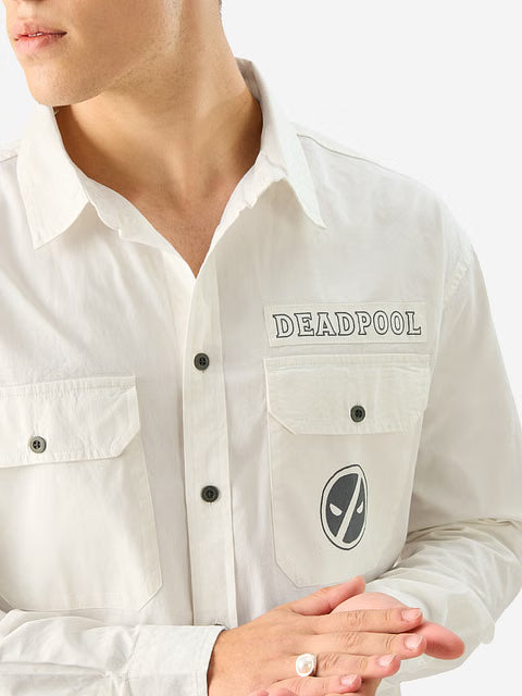 Deadpool Logo Men Utility Shirts
