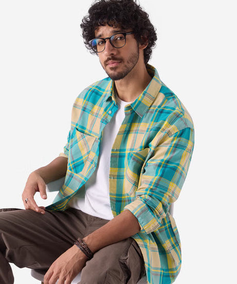 Checks Scuba Dive Men Relaxed Shirts