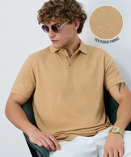 Textured Polo Biscotti Polos