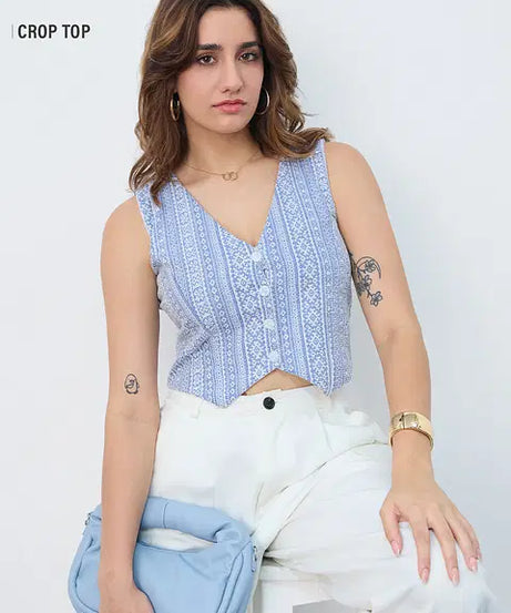 Aztec Women Cropped Tops