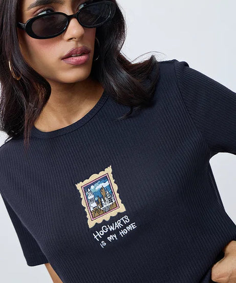 Harry Potter Hogwarts Home Women Relaxed Fit T-Shirts